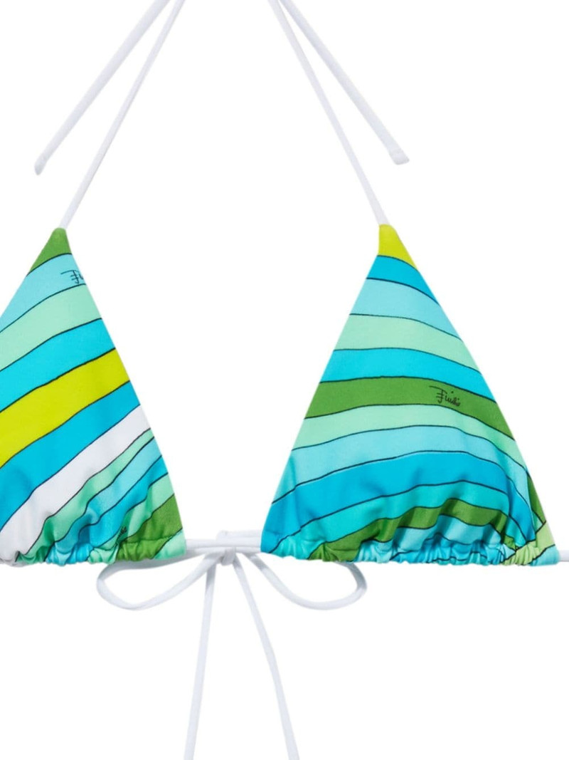 PUCCI Iride-print triangle bikini top outlook