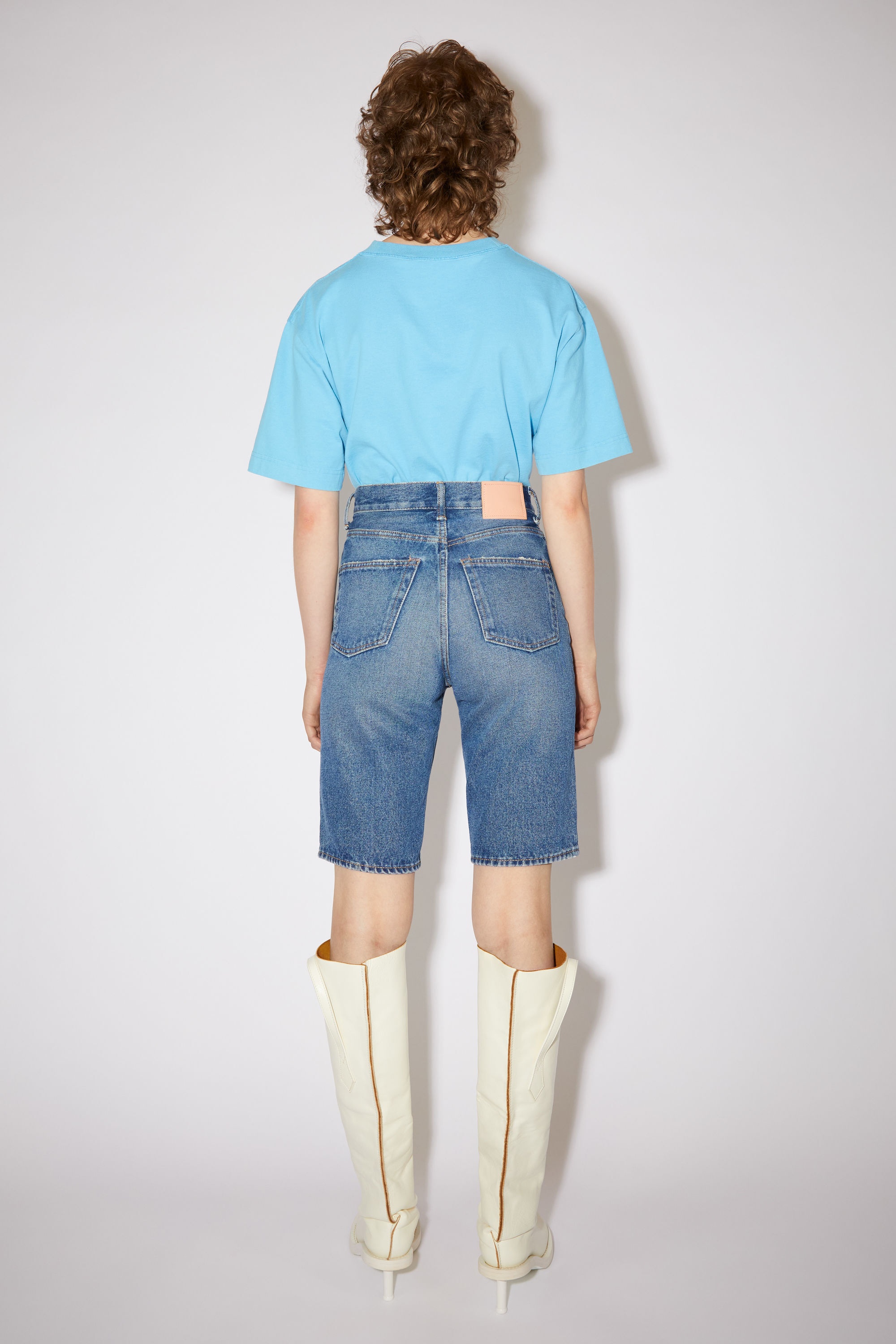 Denim shorts - Mid Blue - 3