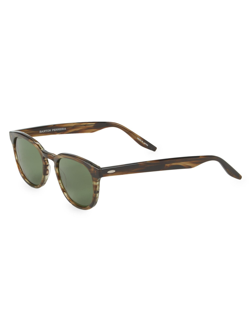 Men's Gellert 48MM Round Sunglasses - Green 1