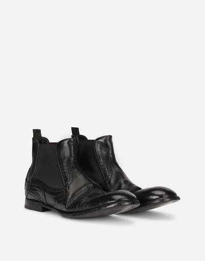 Dolce & Gabbana Dip-coated calfskin boots outlook