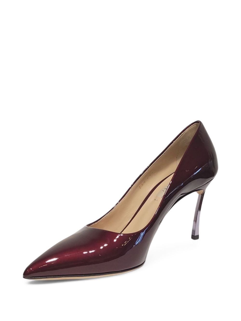 90mm metallic-heel pointed-toe pumps - 3