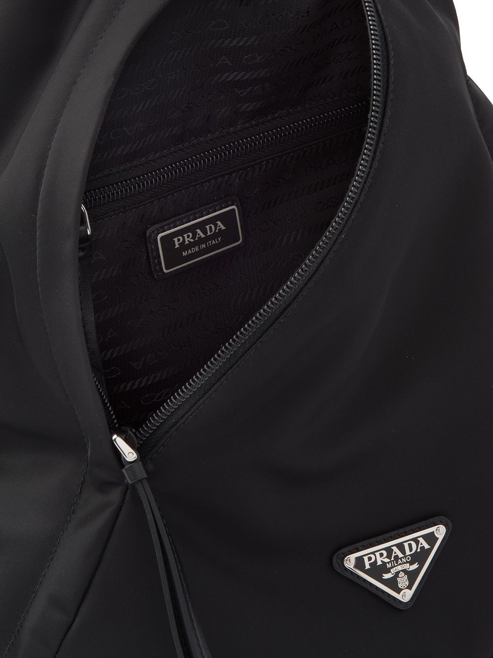 Re-Nylon logo-plaque backpack - 4