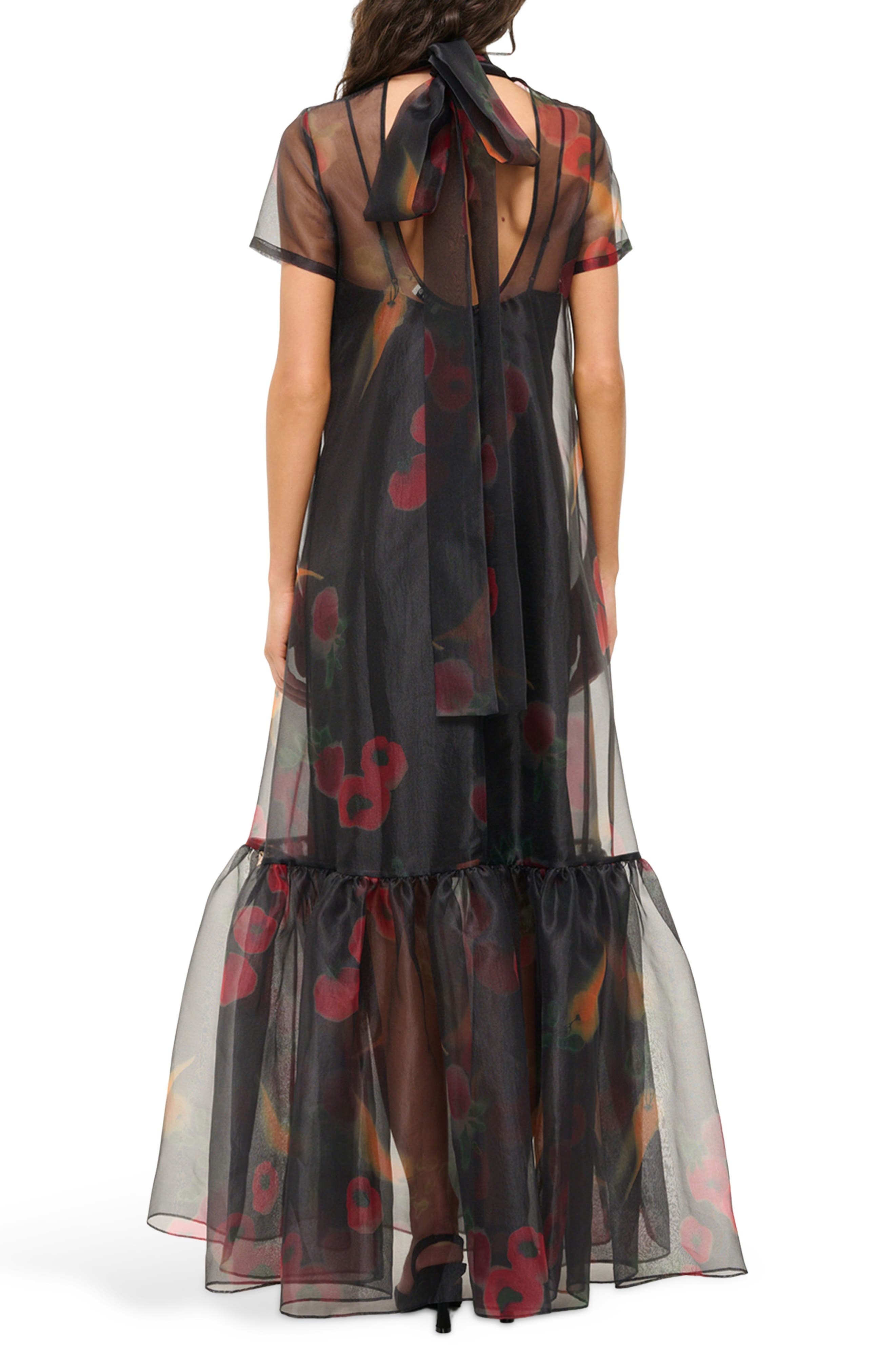 STAUD Calluna Floral Sheer Maxi Dress in Farmers Market Black at Nordstrom - 2
