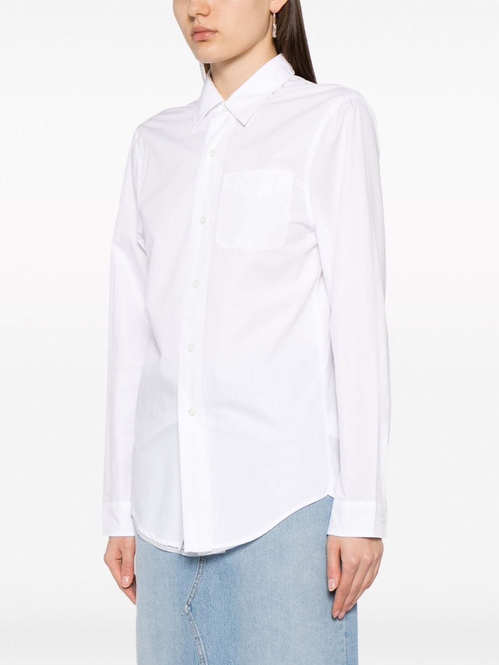 foldout layered cotton shirt - 3