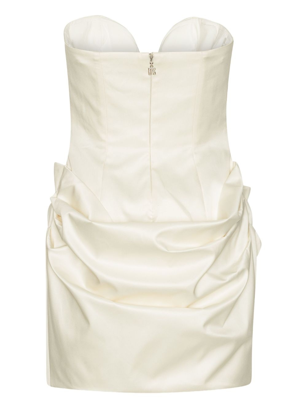 sweetheart-neck draped minidress - 5