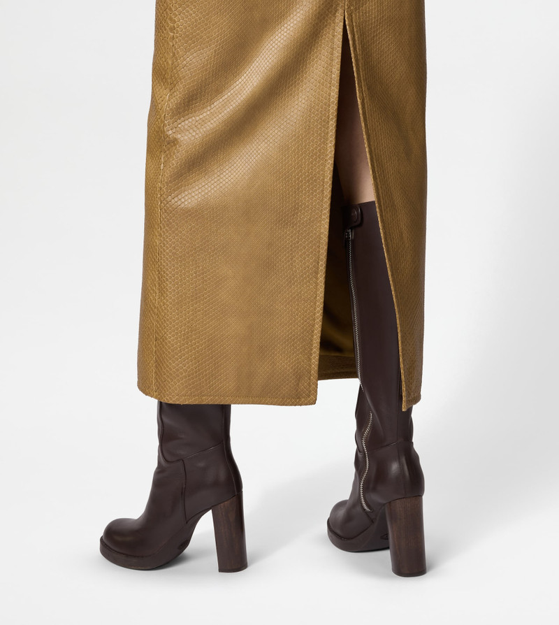 MIDI SKIRT IN PYTHON - BEIGE 6