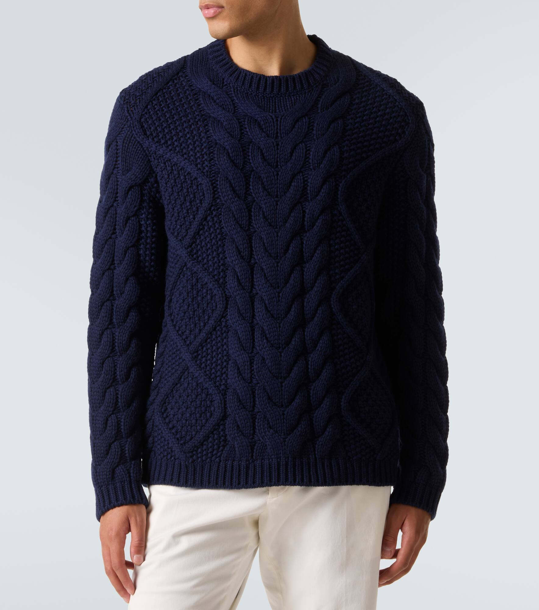 Cable-knit cashmere sweater - 3