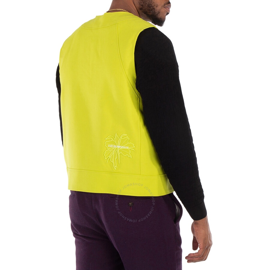 Emporio Armani Asymmetric-Zip Neon Vest - 4