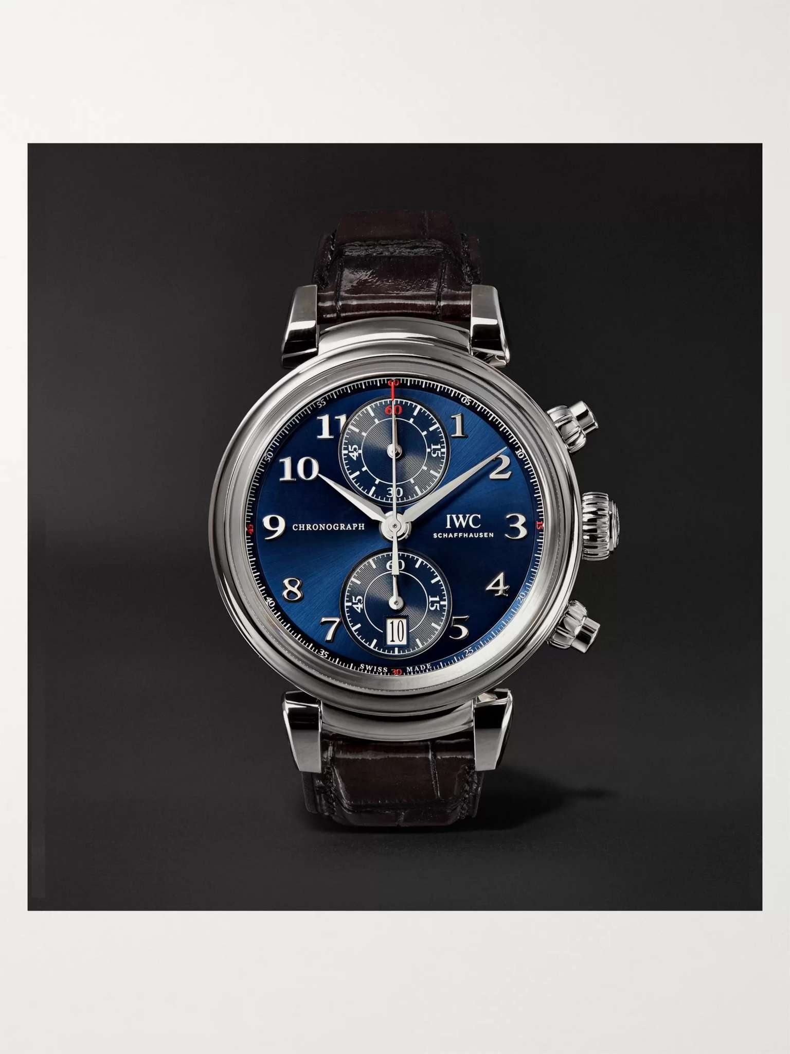 Da Vinci Edition Chronograph 42mm Stainless Steel and Alligator Watch, Ref. No. IW393402 - 1