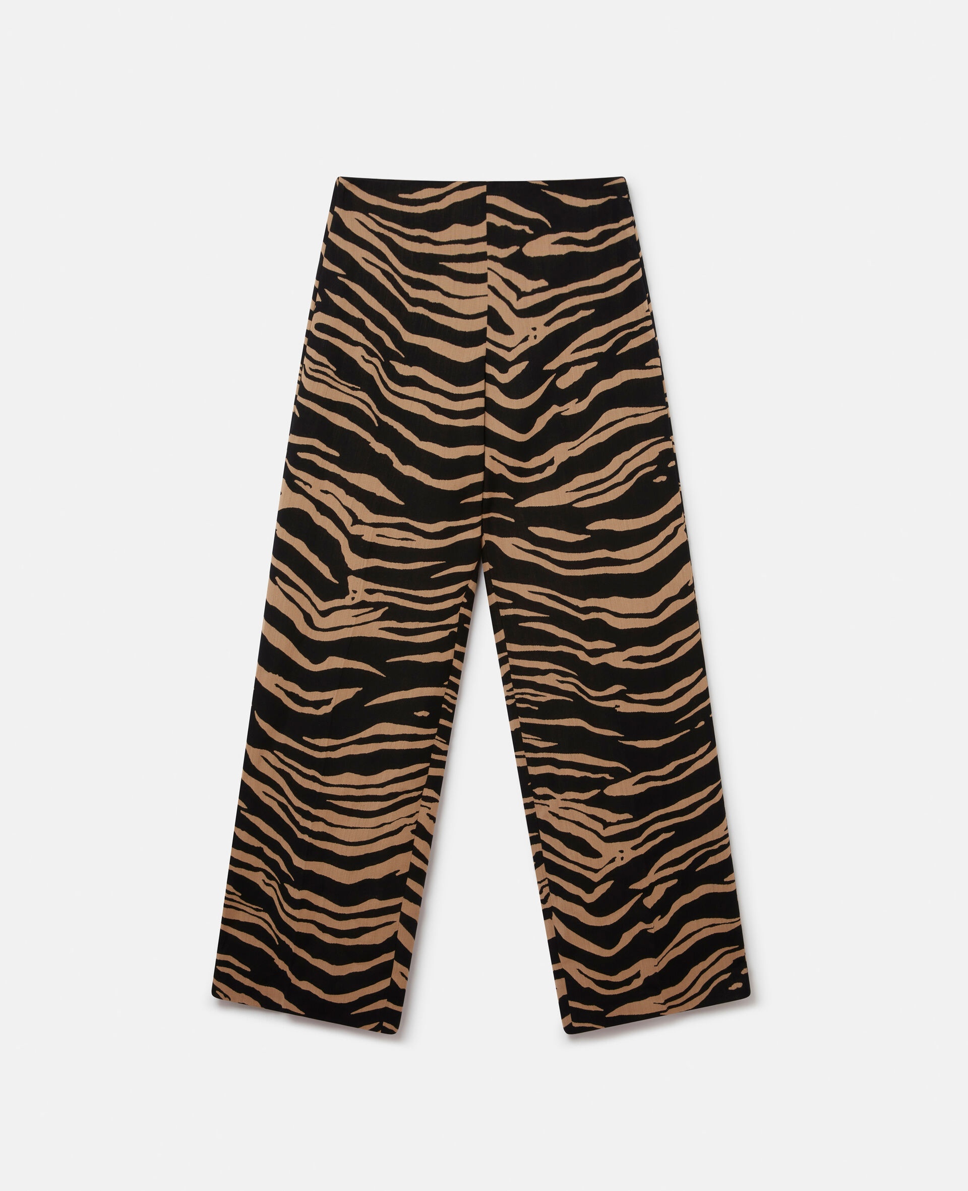 Tiger Print Tailored Straight Leg Trousers - 1