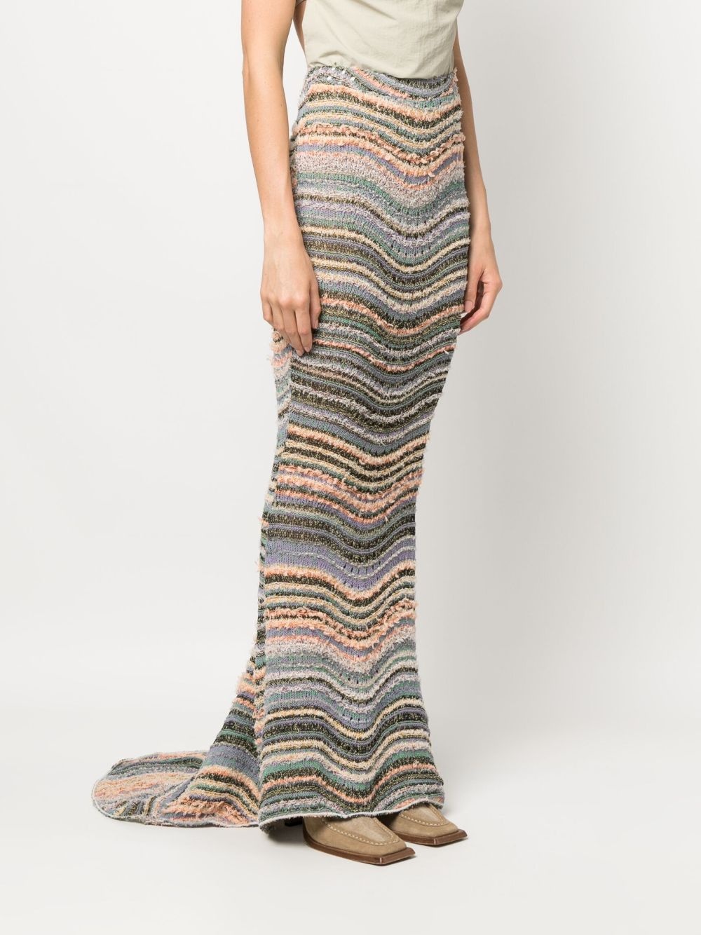 swirl-print maxi skirt - 3