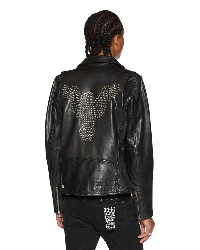 EAGLE LEATHER JACKET BLACK 5