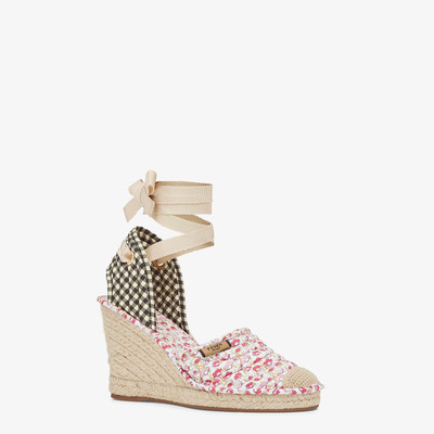 FENDI Multicolor cotton espadrilles outlook