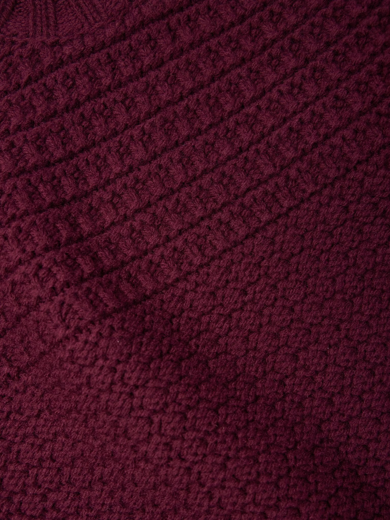 Logo-Appliquéd Ribbed Virgin Wool Sweater Red - 5