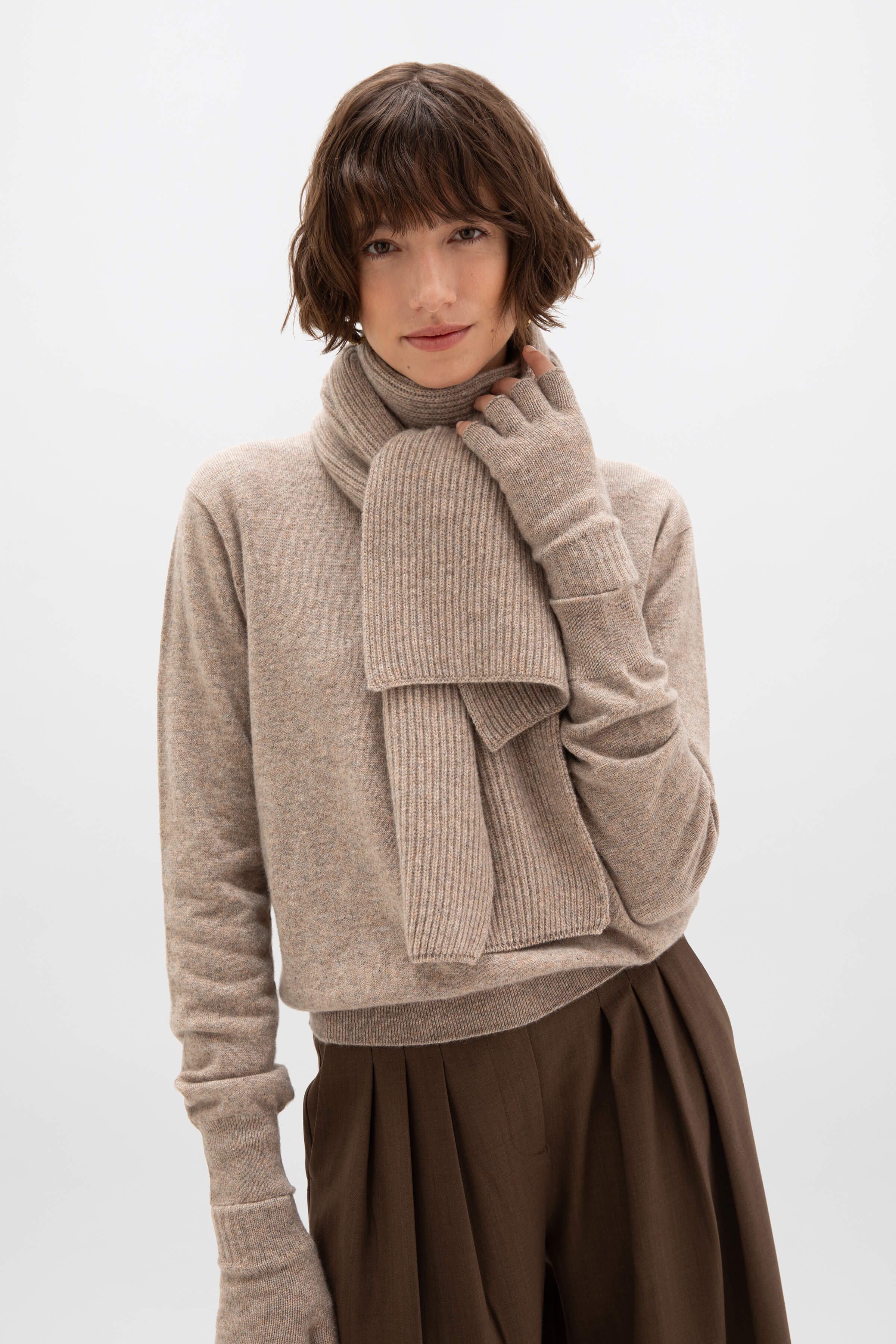 Ribbed Cashmere Scarf - 8