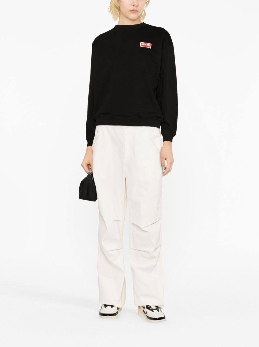 logo-embroidered cotton sweatshirt - 3