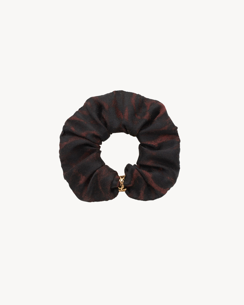 CASSANDRE SCRUNCHIE IN SILK AND CASHMERE JACQUARD 1