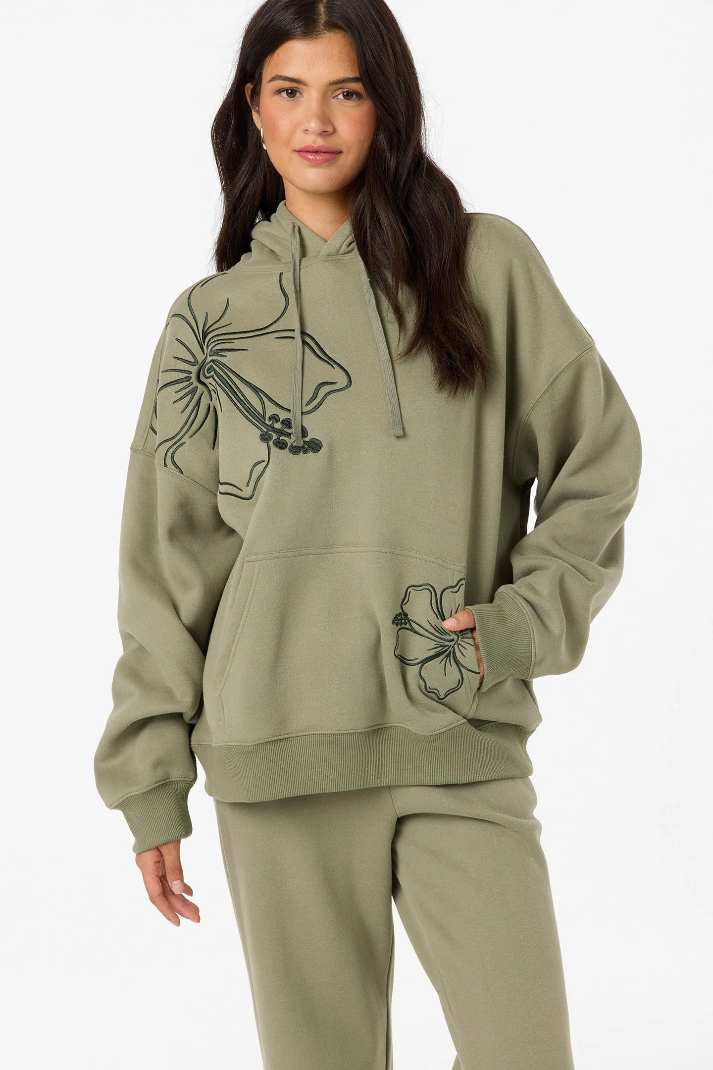 Hibiscus Oversized Hoodie - 1