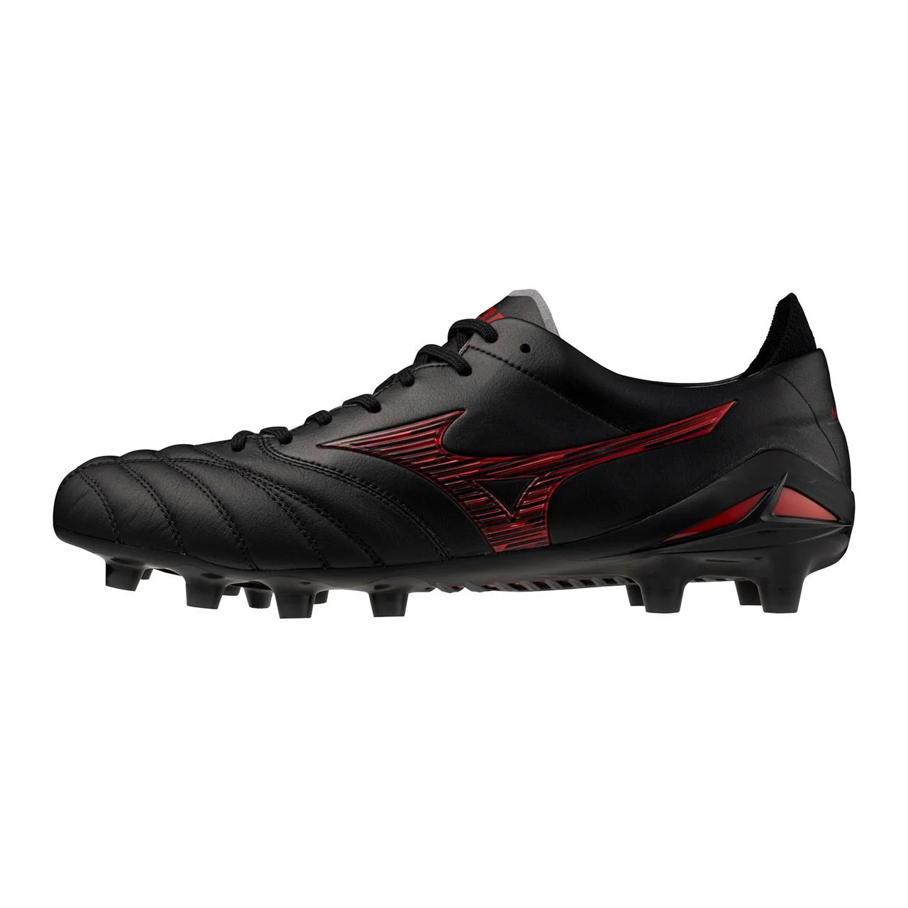 Morelia Neo IV FG Firm Ground Made in Japan KL Soccer Cleat, Black/Red - 1