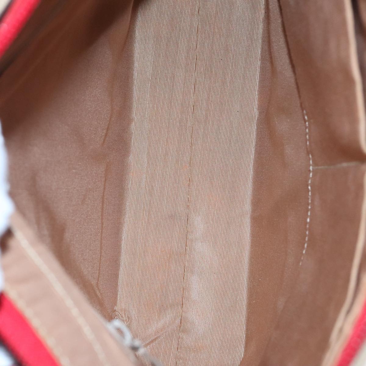 Burberry Nova Check Hand Bag Canvas Leather Beige Gold Red - 16