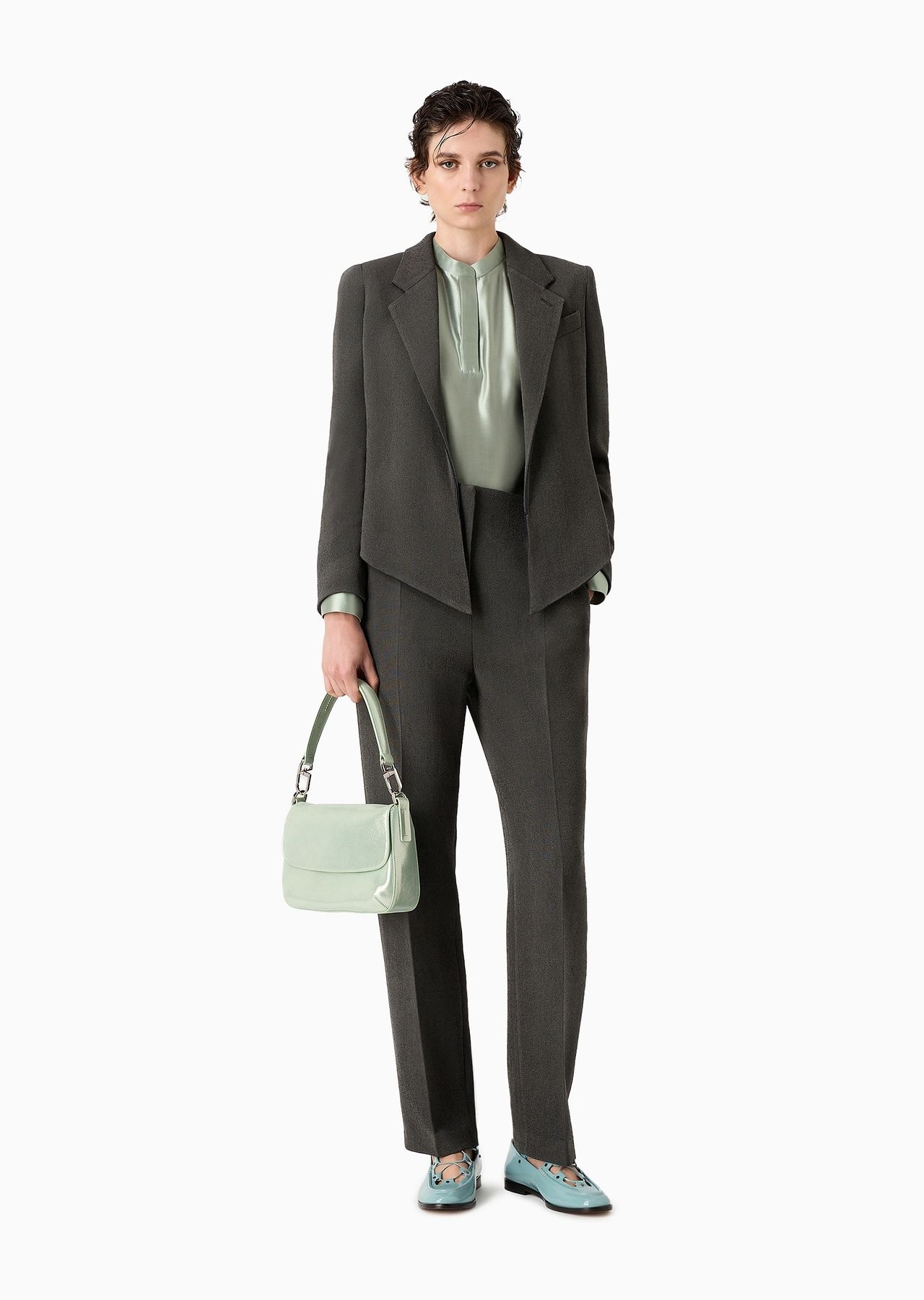 Single-breasted jacket in stretch viscose - 4
