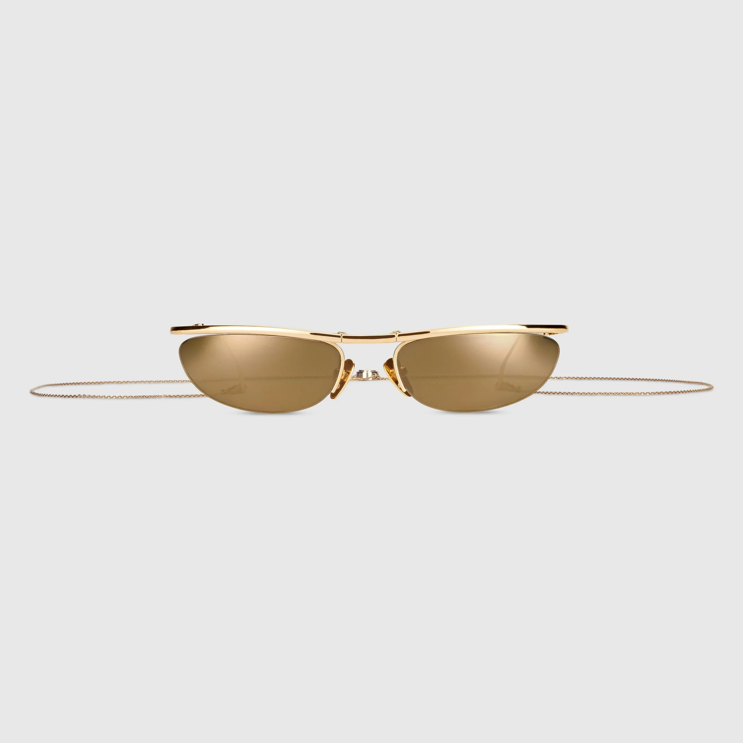 Foldable oval-shaped sunglasses - 1