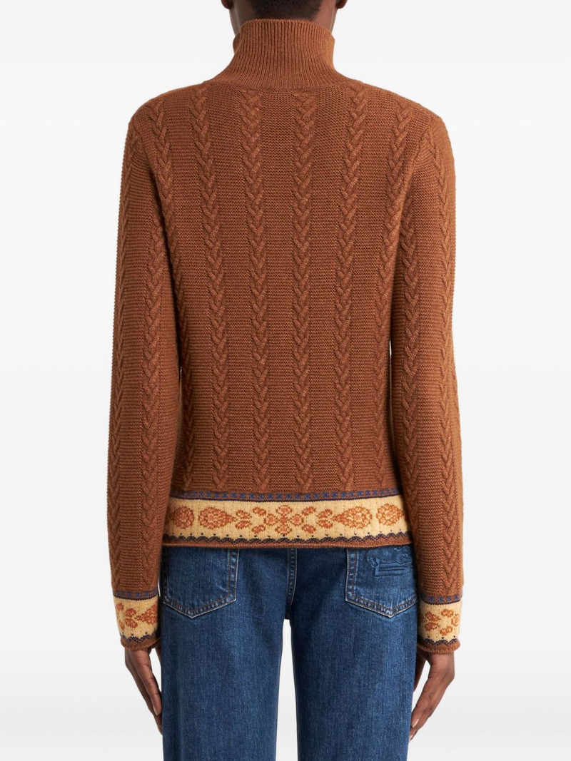 cable-knit patterned sweater 3