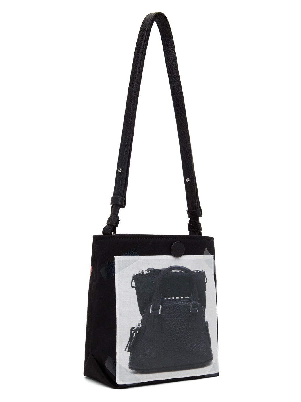 Black Trompe L'oeil 5AC Baby Tote - 3