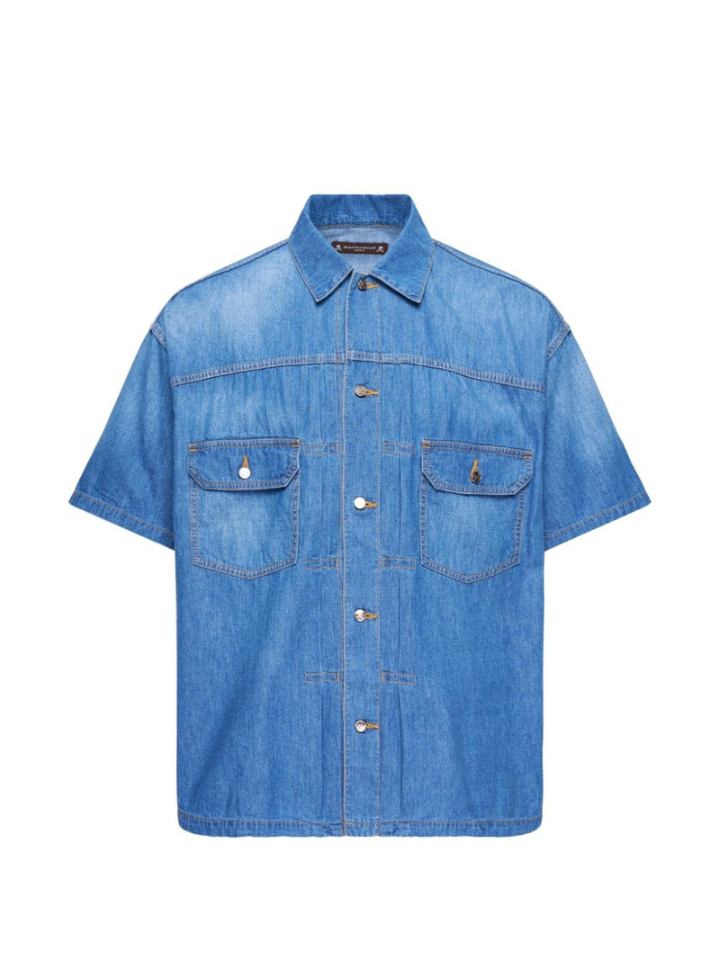 skull-patch short-sleeve shirt 1