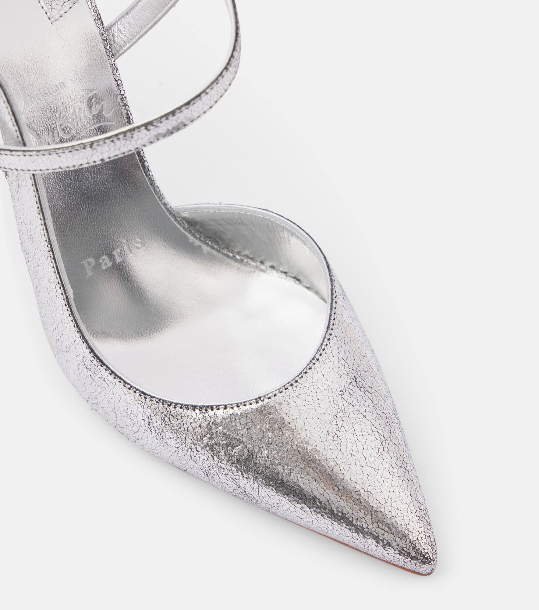 Jenlove 100 metallic leather slingback pumps - 5