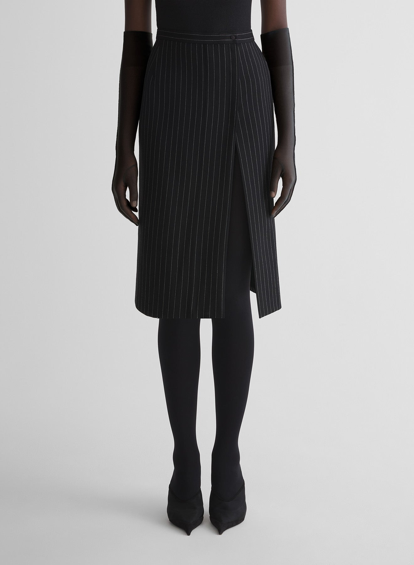 re/edit lingerie pinstripe skirt - 2