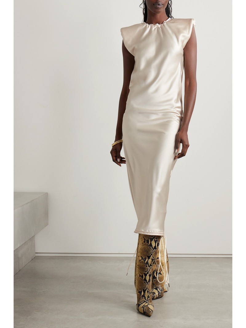 Open-back Satin Midi Dress 4