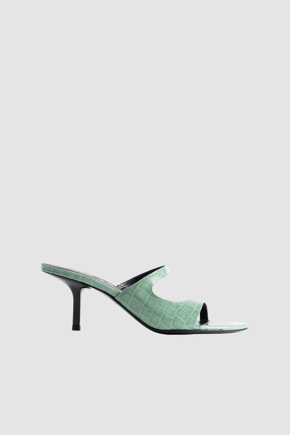 Serena Fresh Croco Embossed Leather Slip-On Mule - 1