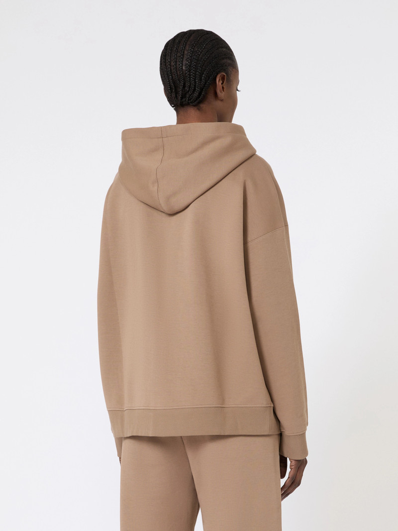 JOUR Technical jersey zip-up sweatshirt - CAMEL 4