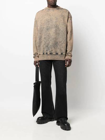 Diesel D-KIRB-NE-FS overdyed sweatshirt outlook