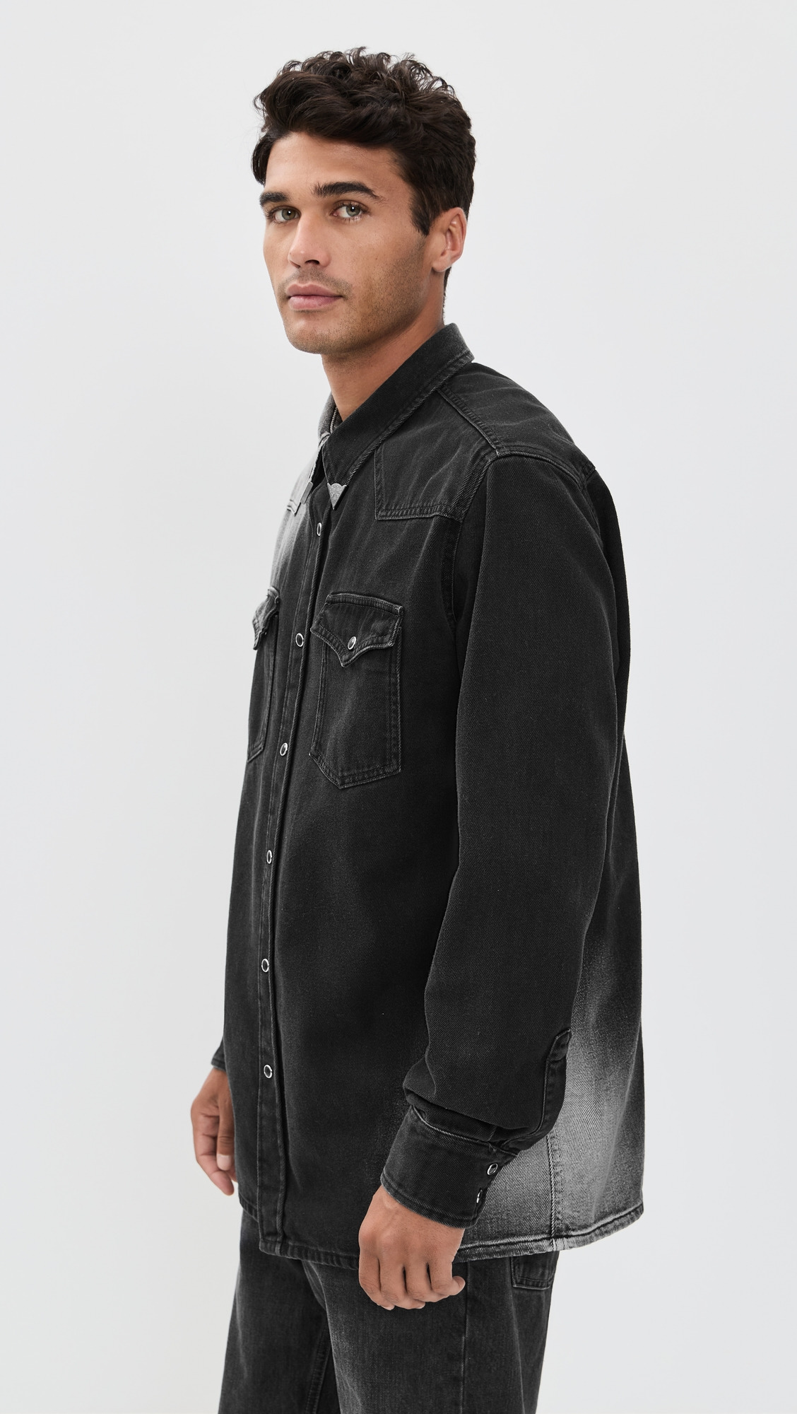 Ombre Western Denim Shirt - 3