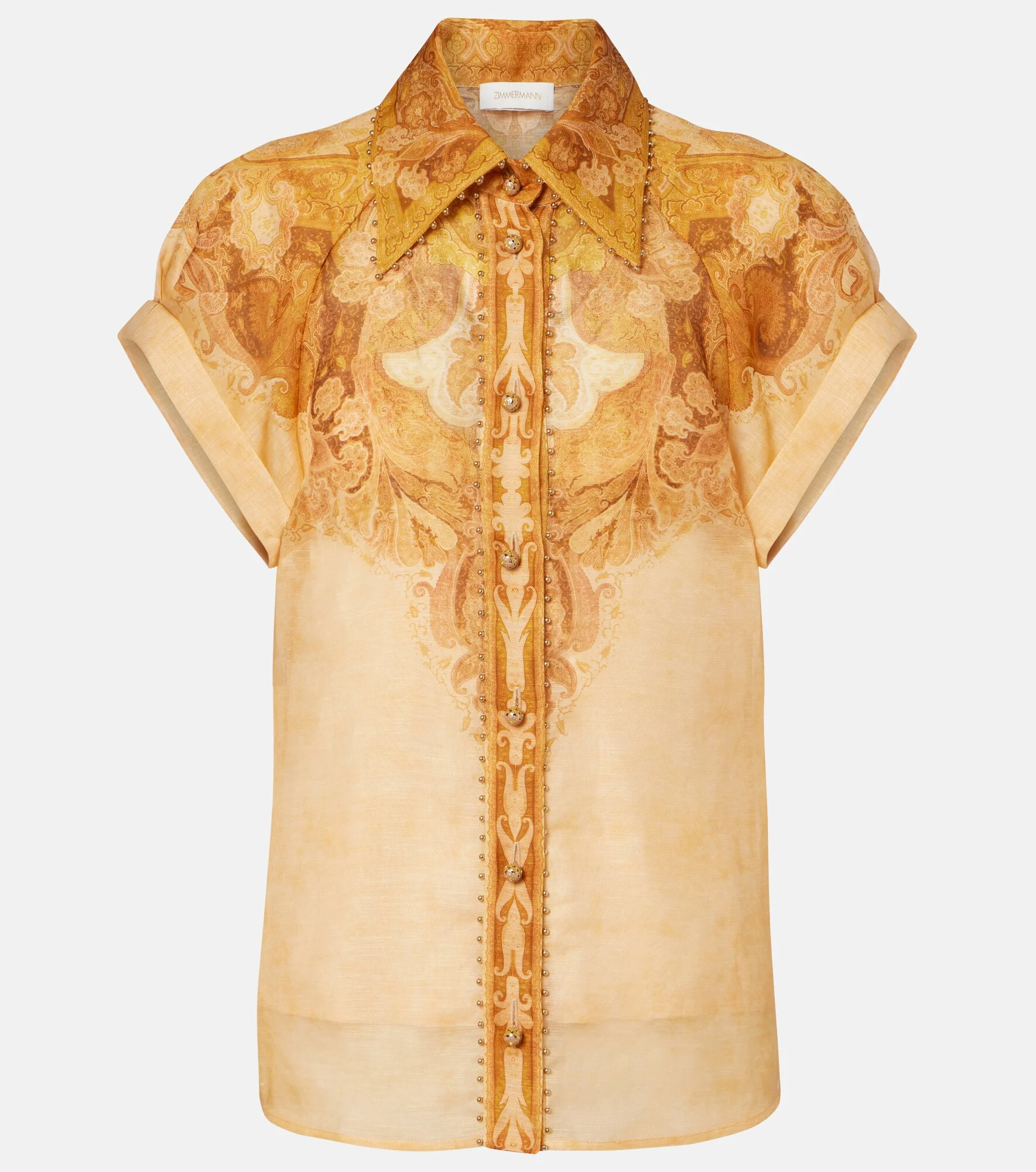 Como printed linen and silk blouse - 1