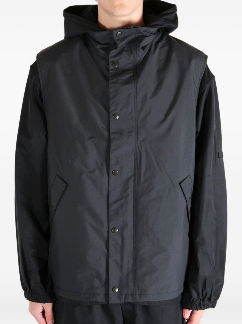 hooded press-stud gilet 3