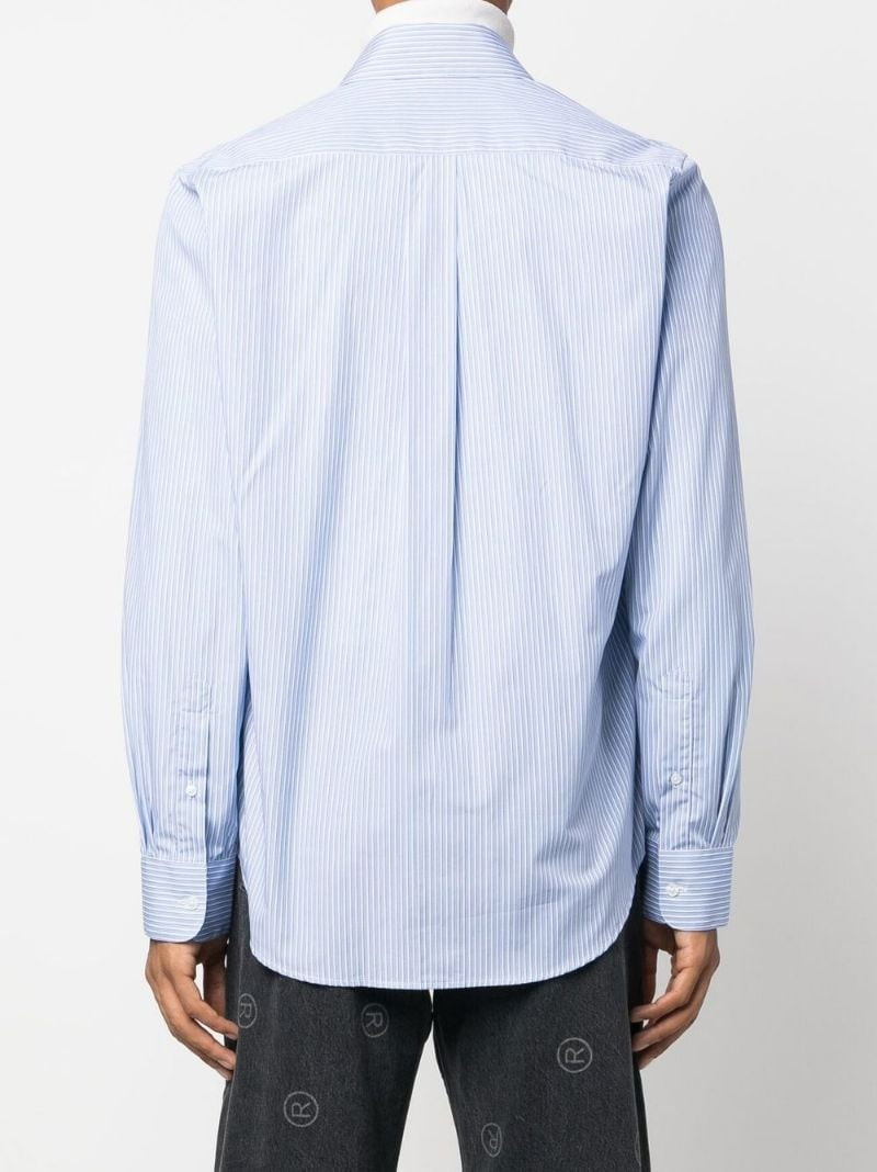 logo striped button-down shirt 4