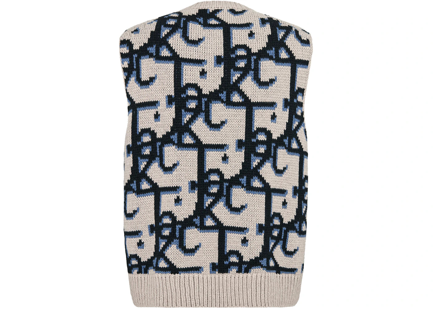 Dior x CACTUS JACK Oversized Sleeveless Sweater Beige/Black - 2