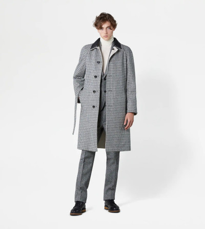 Tod's REVERSIBLE TRENCH COAT - BLACK, GREY, WHITE outlook