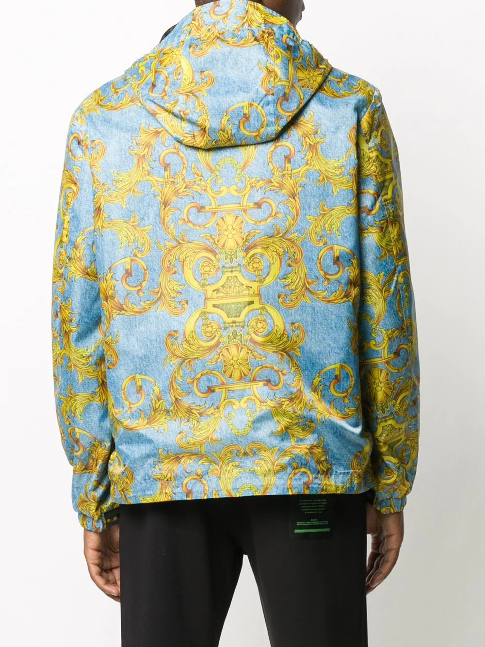 barocco print hooded jacket - 4