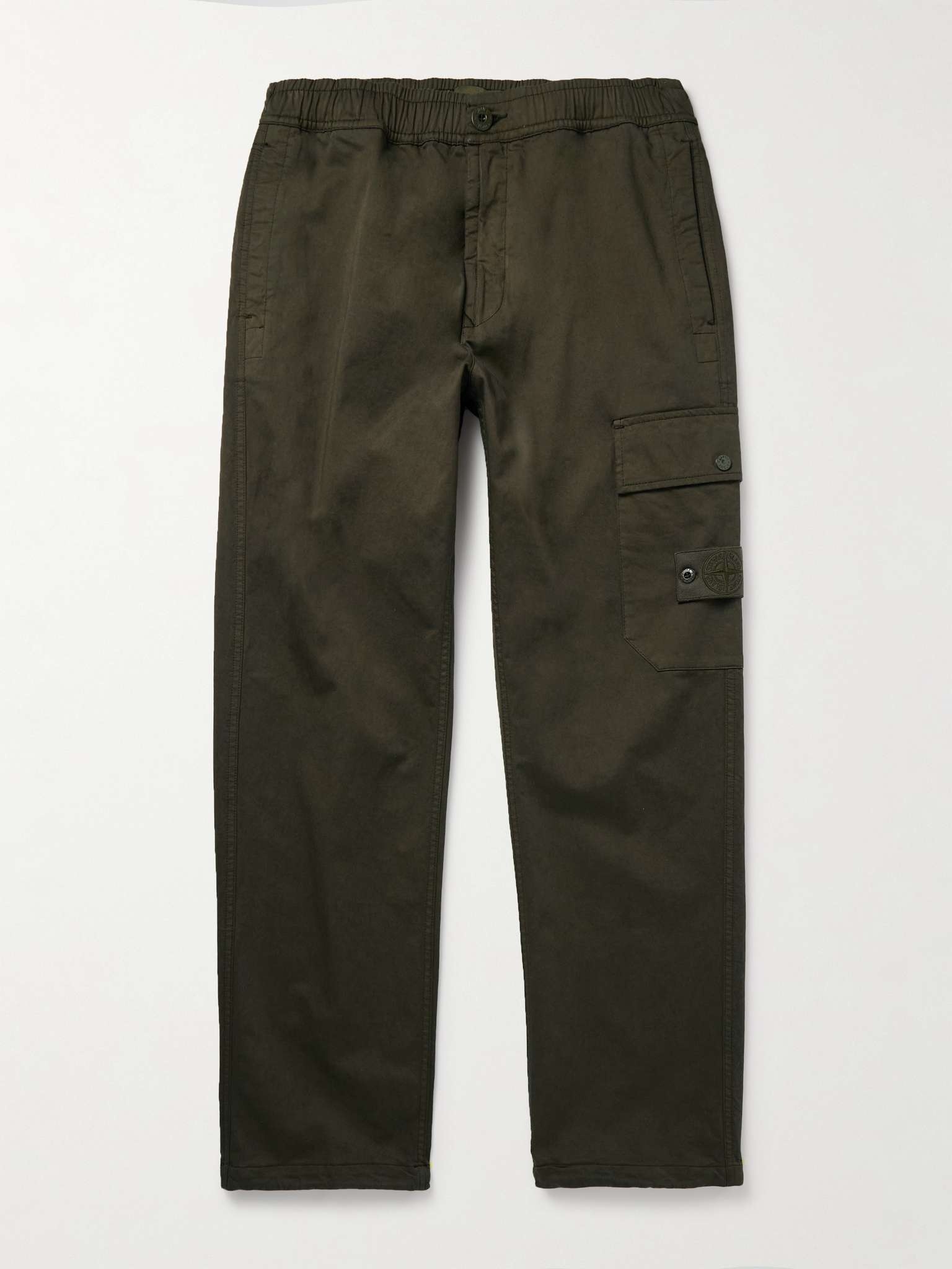 Ghost Straight-Leg Logo-Appliquéd Cotton-Blend Cargo Trousers - 1