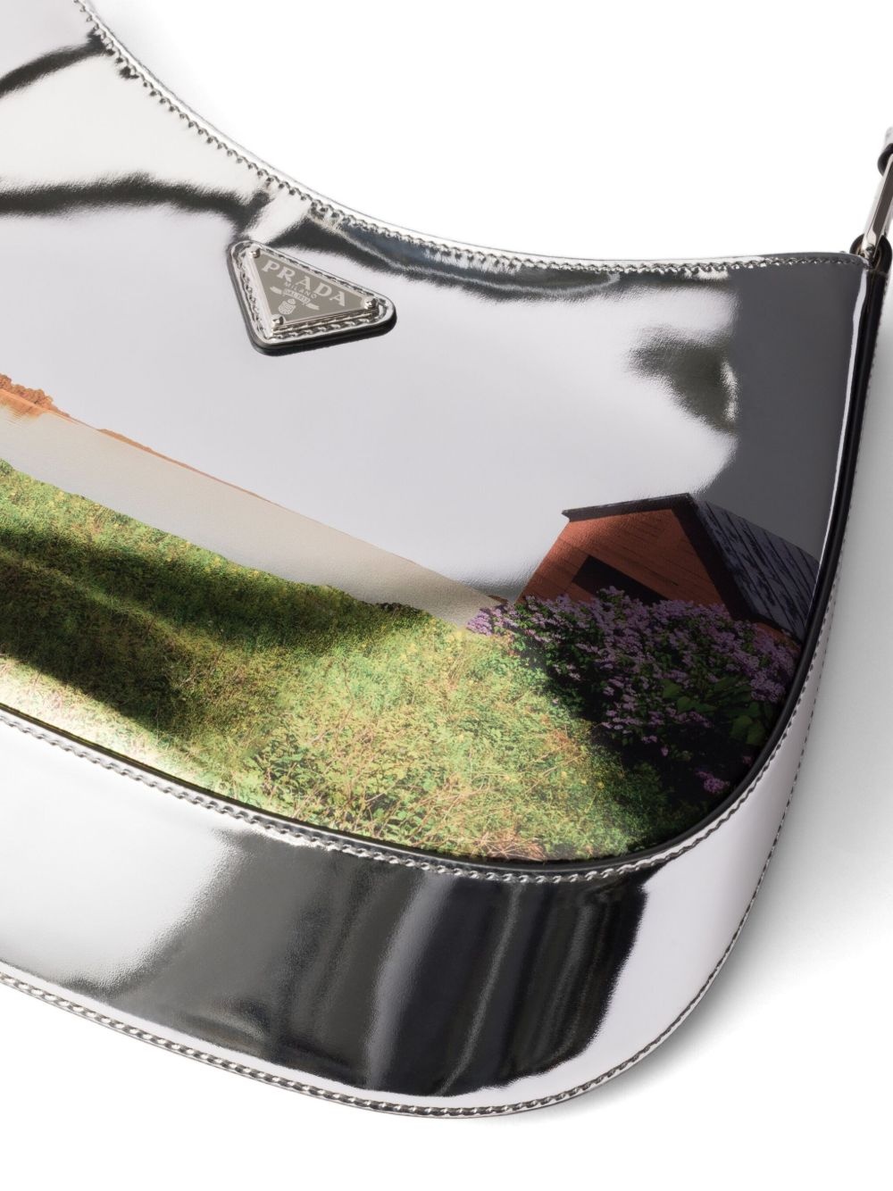 Cleo printed brushed leather shoulder bag - 3