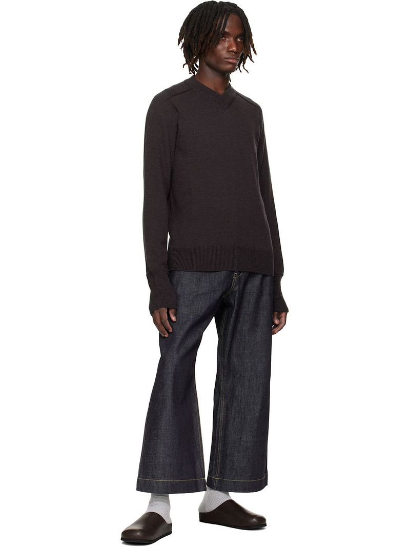 Studio Nicholson Brown Inverness Sweater outlook