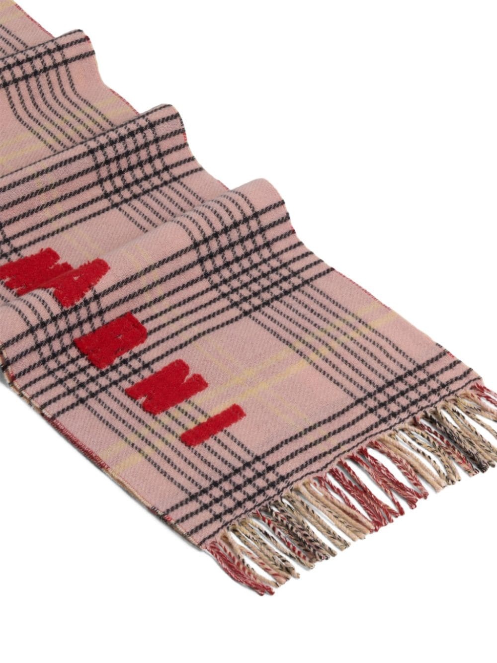 intarsia-knit logo scarf - 3