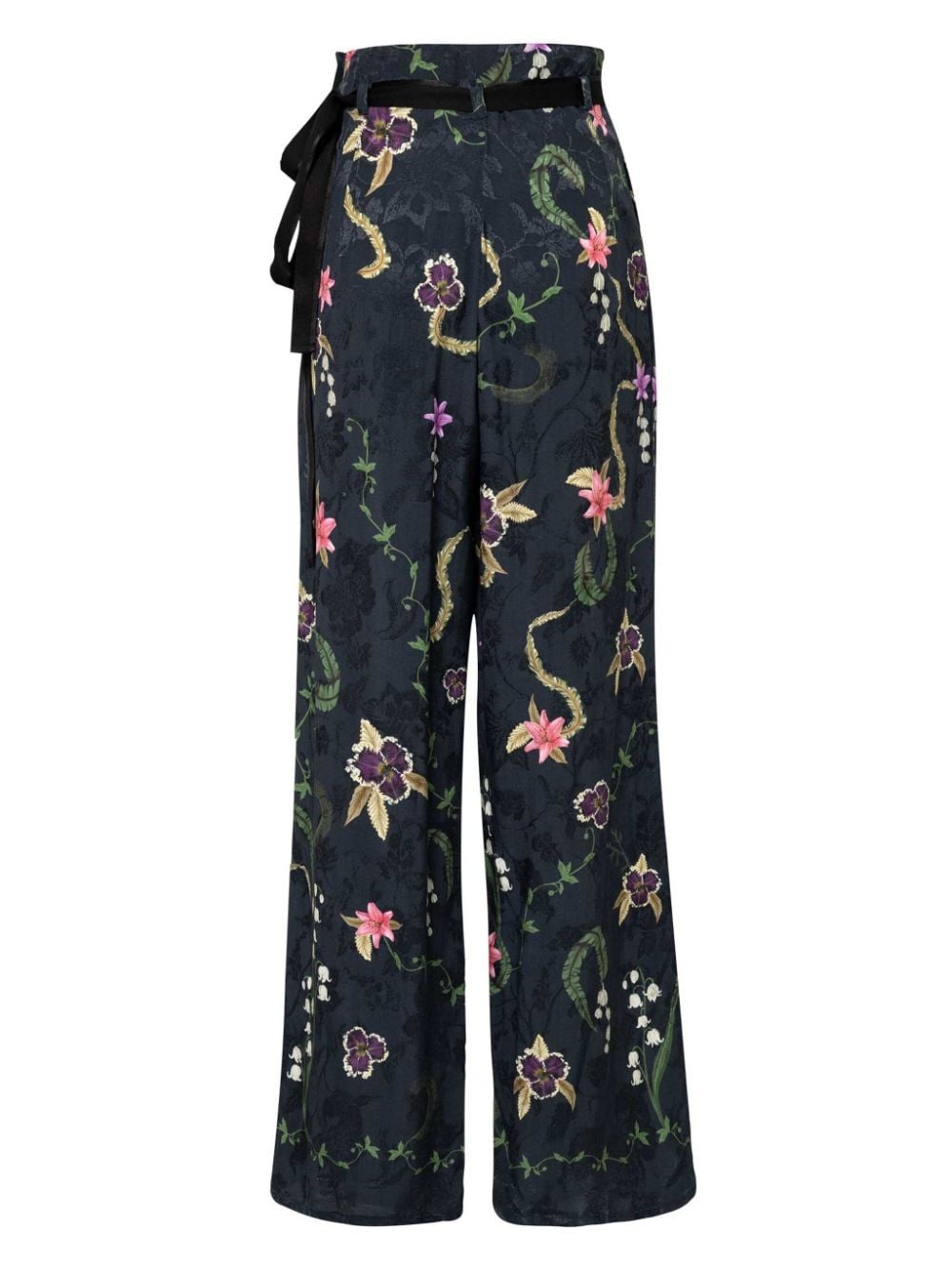 Memoria Tesoro floral-print flared trousers - 6