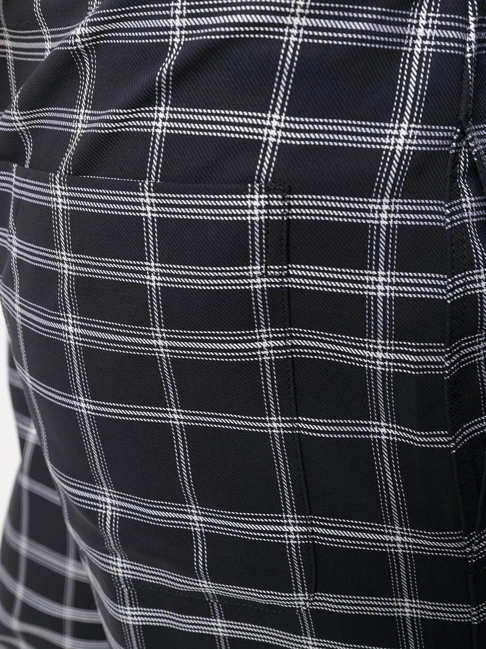 checked turn up cuff trousers - 5