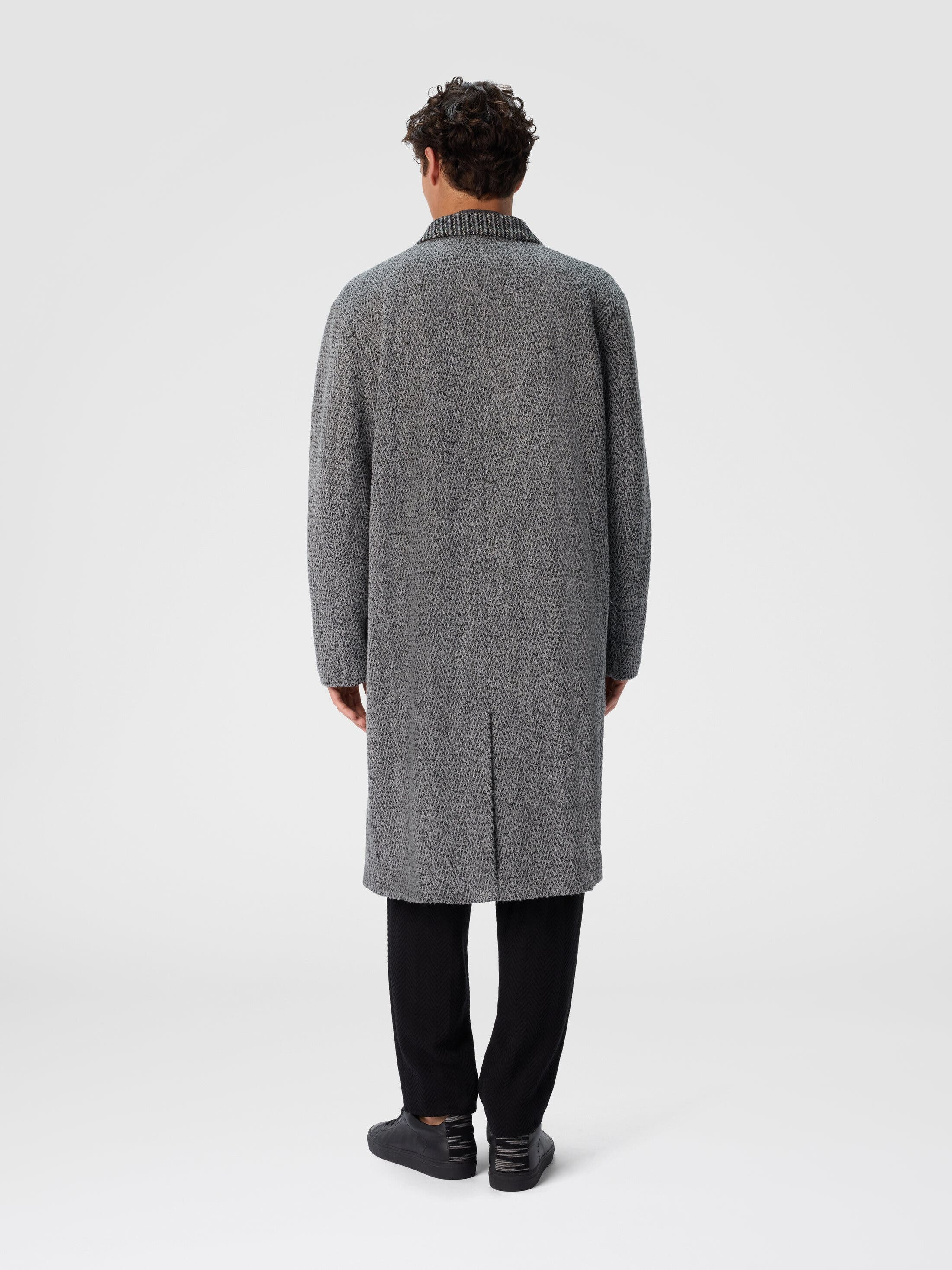 Missoni Wool Cloth Coat With Chevron Pattern in Grey at Nordstrom - 3