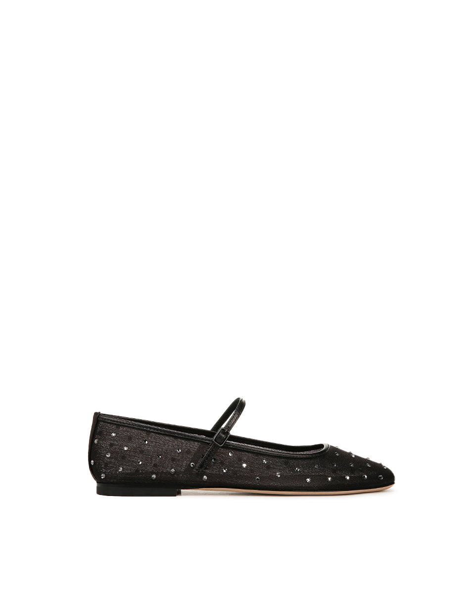 ELLIE CRYSTAL MESH FLAT - 5